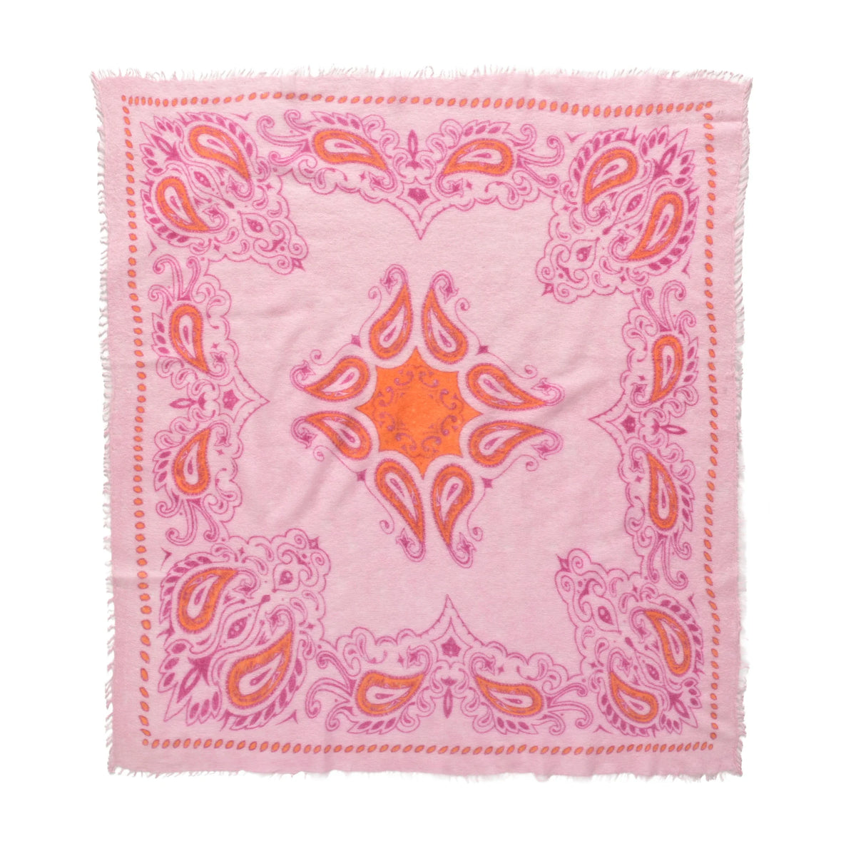 Cashmere Schal/Bandana Paisley-Muster in Rosa