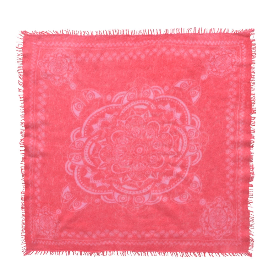 Cashmere Schal/Bandana Ornament in Koralle