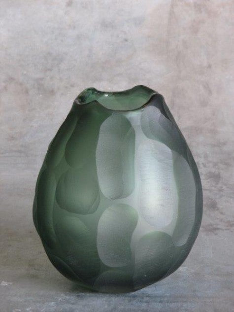 Bauchige grüne Vase von O4Home
