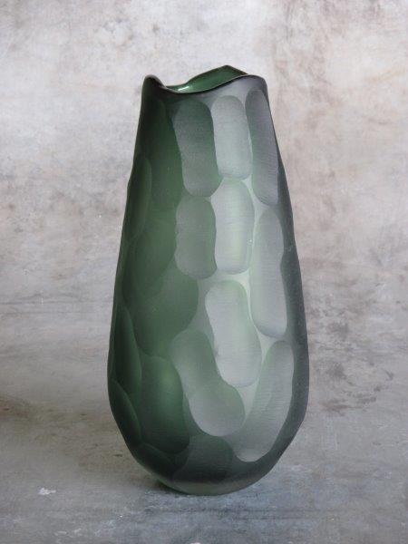 Glasvase geschliffenes Glas