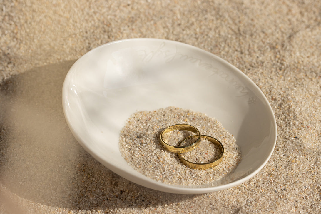Ringschale Porzellan Dekor #heiratenaufsylt von Judith Anders