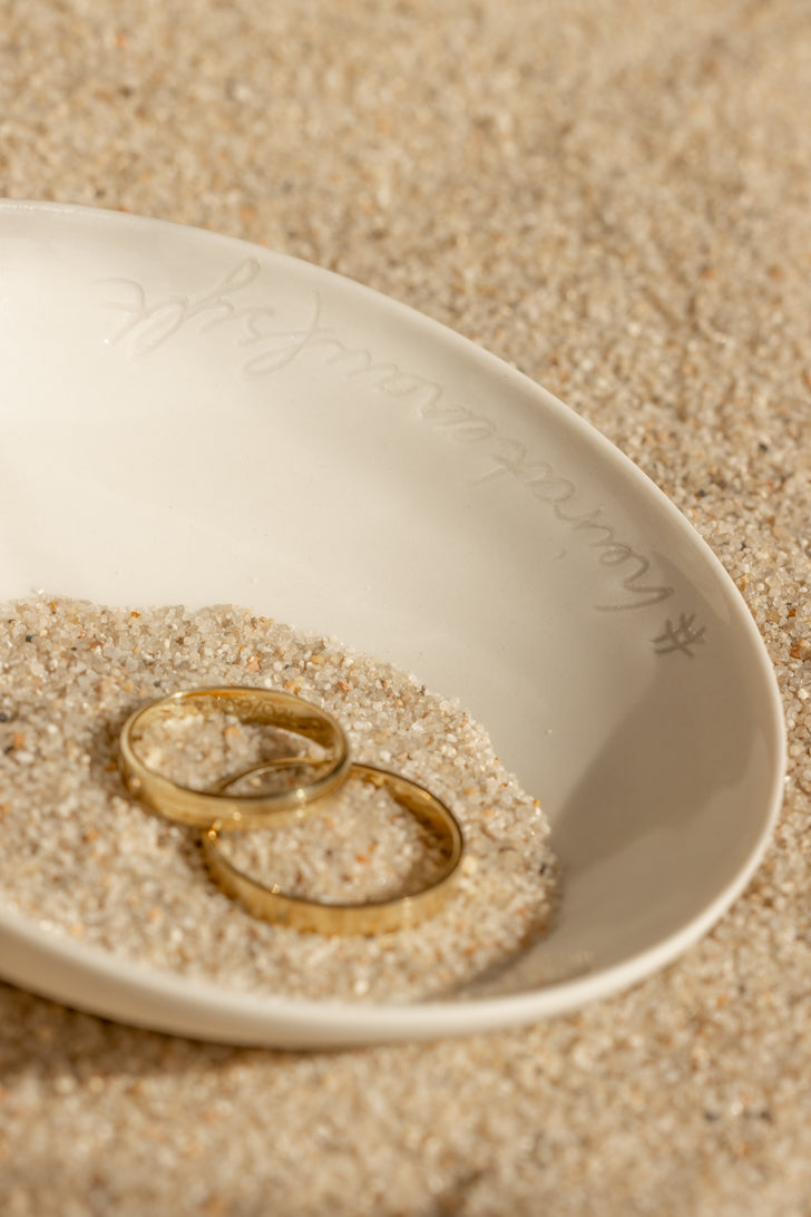 Ringschale Porzellan Dekor #heiratenaufsylt von Judith Anders