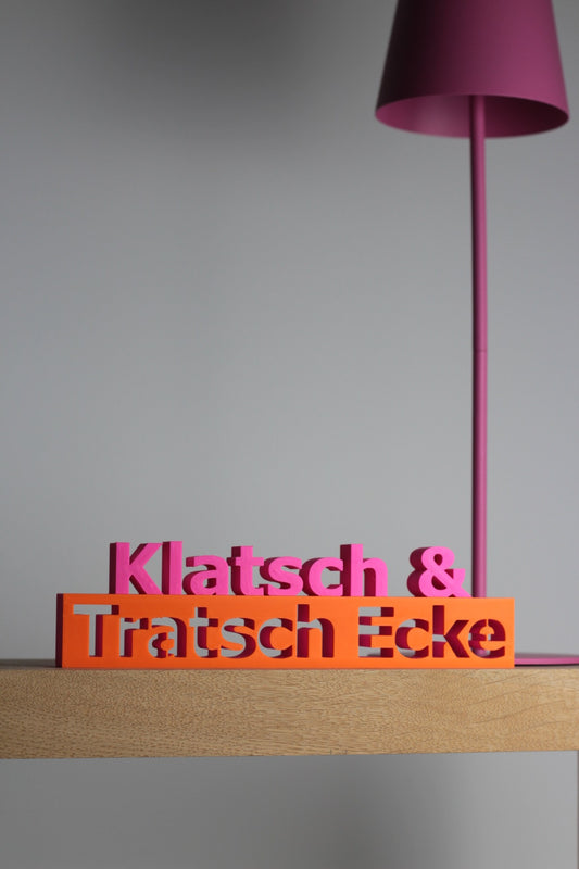 "Klatsch und Tratsch Ecke" Aufsteller