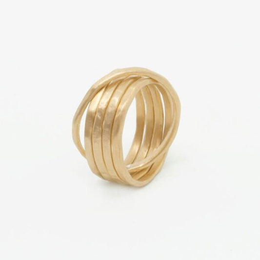 Susi Cala Sophie 5 Twin Ring Silber vergoldet