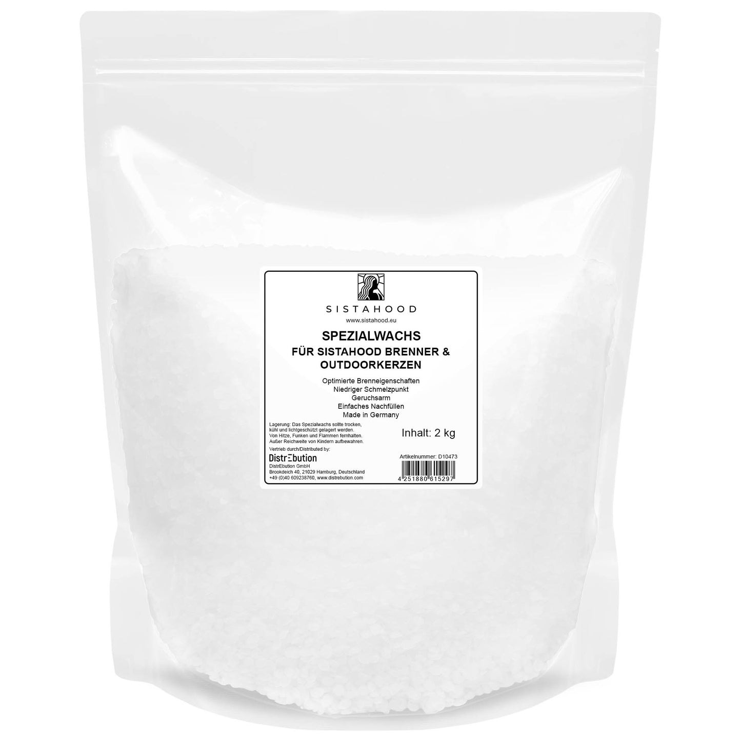 Spezialwachs für Outdoorkerze Nachfüllpackung 2KG